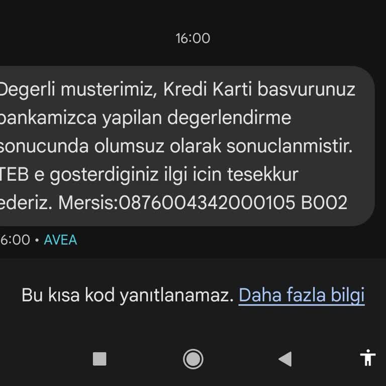 TEB Bankası'nın Kredi Kartı Onay Sürecindeki Tutarsızlık