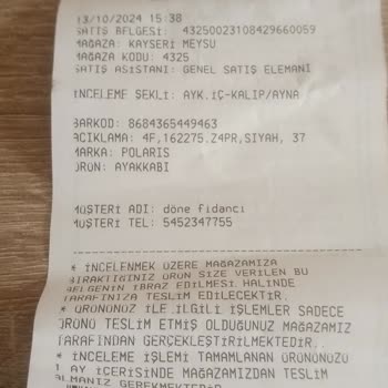 Polaris Ayakkabıda Rahatsız Edici Sertlik Ve Zor İade Süreci