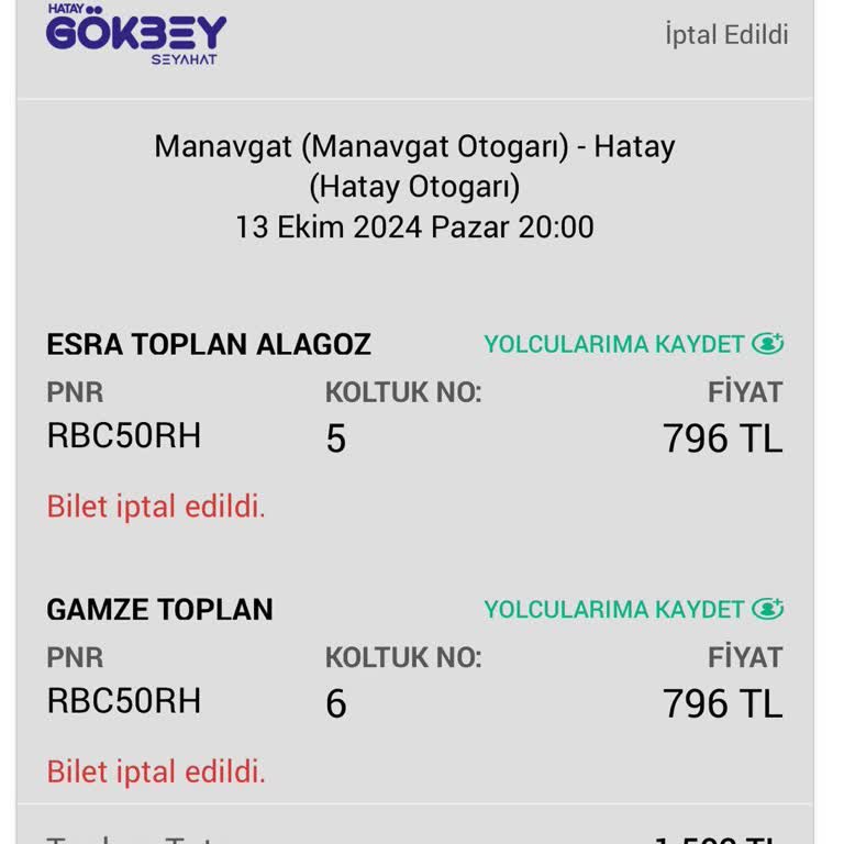Obilet'te İptal Edilen Sefer Şoku