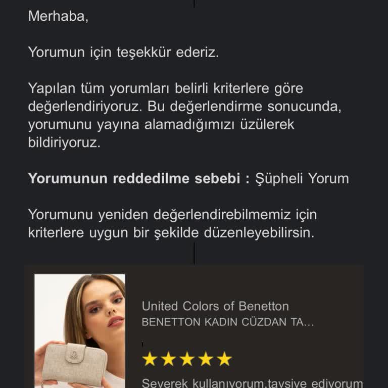 Trendyol Yorumları Sürekli Reddediliyor Çözüm Yok