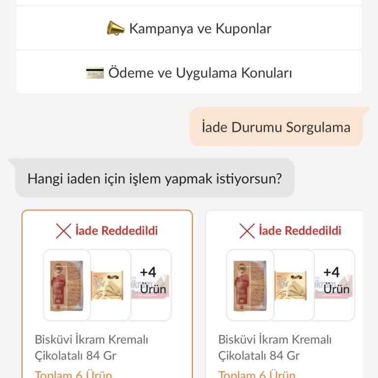 Trendyol GO'da İade Sorunu Ve Müşteri Hizmetleri Hayal Kırıklığı