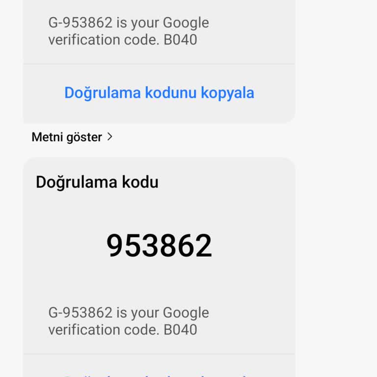 Bilgim Dışında Gelen Doğrulama Kodları