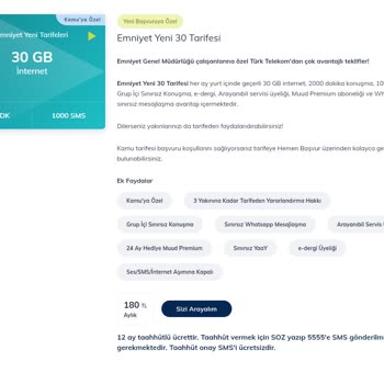 Türk Telekom'un Taahhütlü Tarifede Fiyat Şaşkınlığı