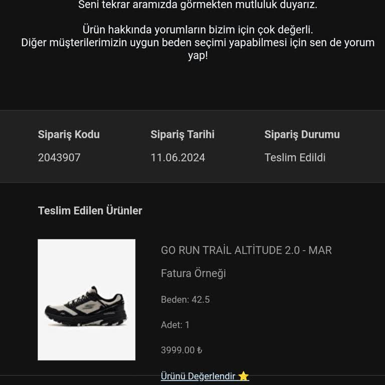 Kısa Sürede Deforme Olan Ayakkabı Ve Olumsuz Değişim Talebi