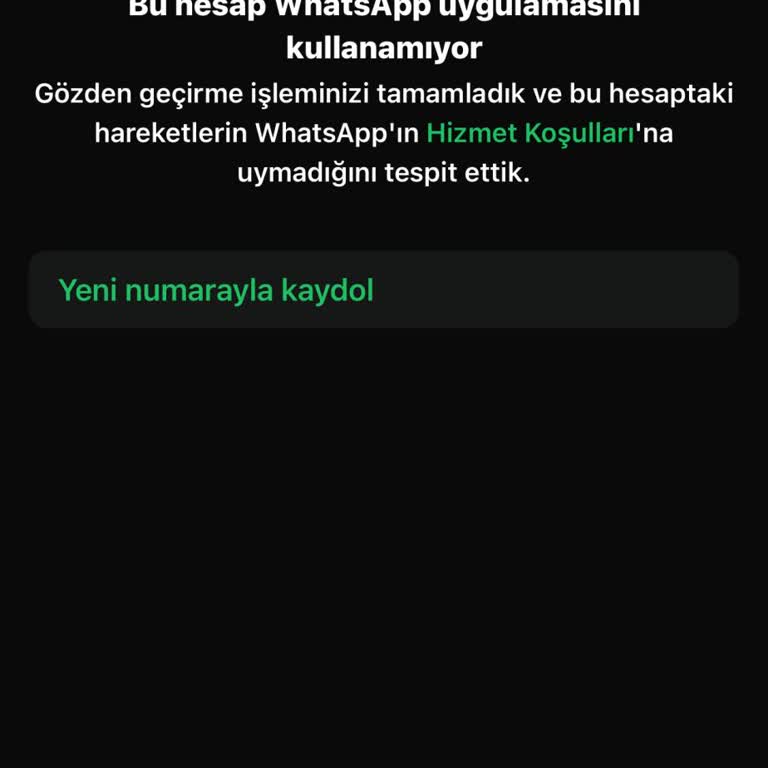 WhatsApp Hesabım Haksız Yere Engellendi