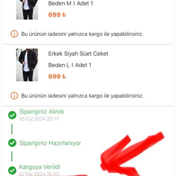 Yanlış Beden Ve Eksik Ürün Sorunu
