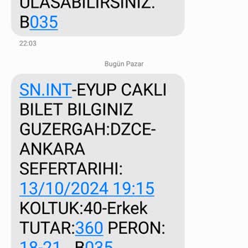 Otobüs Firmasında Koltuk Numarası Sorunu