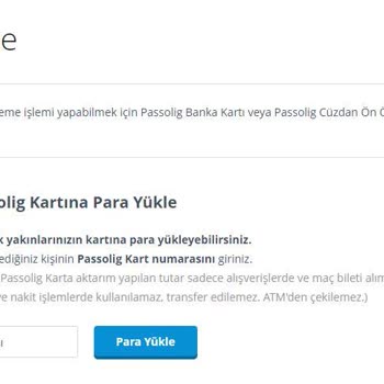 Passolig Kart Bilgileri Görüntülenemiyor, Yükleme Yapılamıyor