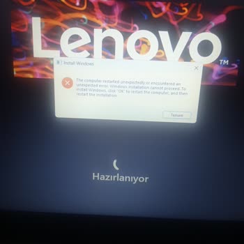 Lenovo Bilgisayar Sıfırlama Sorunu