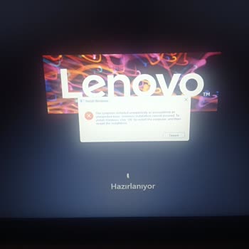 Lenovo Bilgisayar Sıfırlama Sorunu