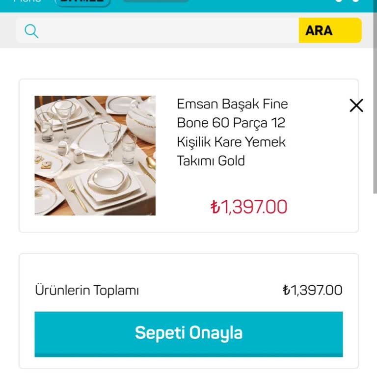 Emsan Yemek Takımı Siparişim Kayboldu, Sahte Hesap Mağduriyeti