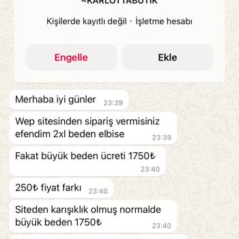 Ürün Teslimatı Sonrası Ekstra Ücret Talebi Ve İletişim Sorunu
