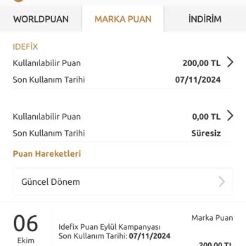 İdefix Alışverişimde Kullanamadığım World Puan Sorunu
