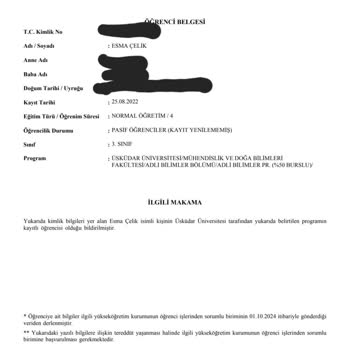 Yanlış Öğrenci Kaydı Sorunu