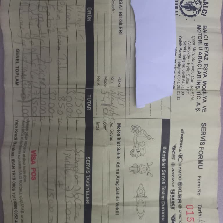 RKS Motosikletin Garanti Kapsamı Dışındaki Sorunları Ve Yetersiz Servis Hizmeti