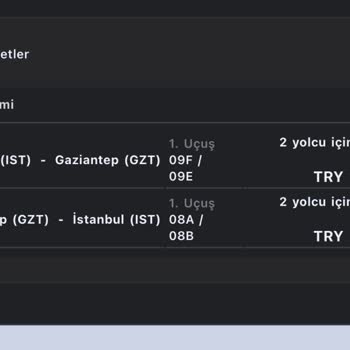 Koltuk Seçimi Ücreti Ve Uçak Değişikliği Sorunu