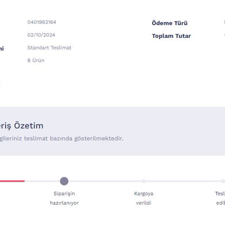 Sipariş Hazırlık Aşamasında Takılı Kaldı