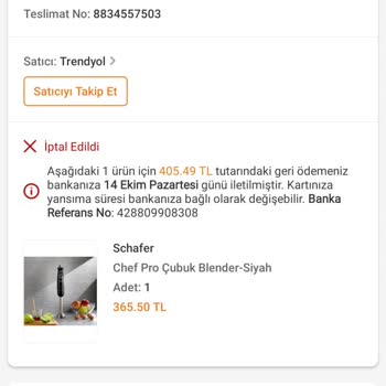 İndirimli Ürün Siparişimin İptal Edilmesi
