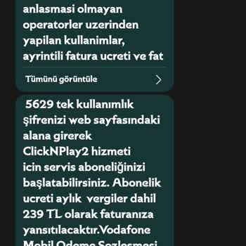 Vodafone Habersiz Abonelik Ve Tekrarlayan Ücretlendirme Mağduriyeti