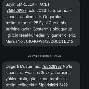 Sipariş Teslimat Sorunu Ve Yetersiz Müşteri Hizmeti