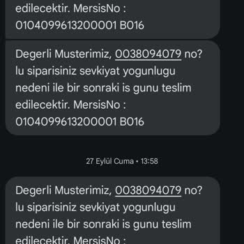 Sipariş Teslimat Sorunu Ve Yetersiz Müşteri Hizmeti