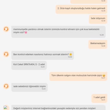 Eksik Ürün Ve İade Sorunu