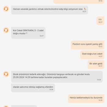 Eksik Ürün Ve İade Sorunu