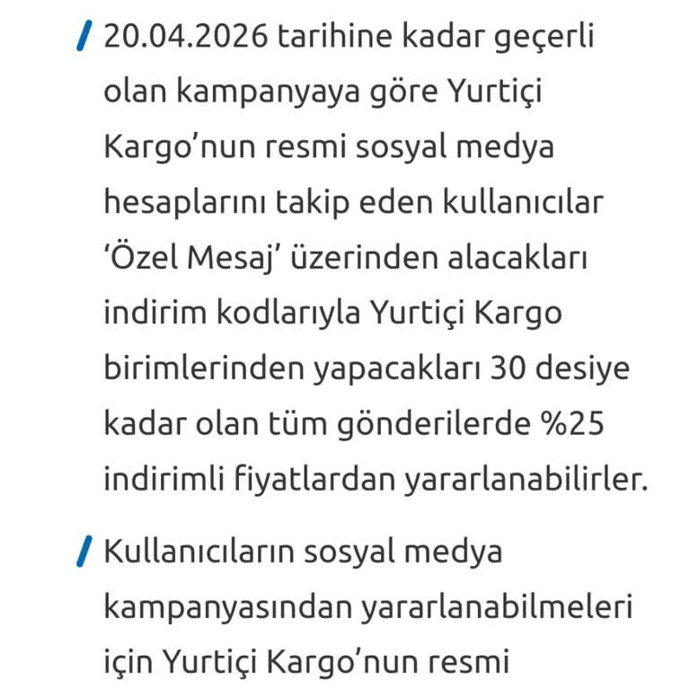 Yurtiçi Kargo'da İndirim Kodu Sorunu