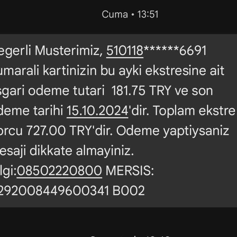 Habersiz Kredi Kartı Ve Haksız Ücret Talebi