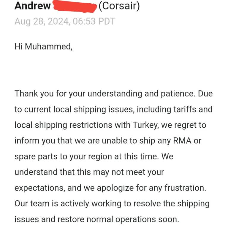 Corsair Harpoon Pro Wireless USB Receiver Failed, No Replacement or Support Available