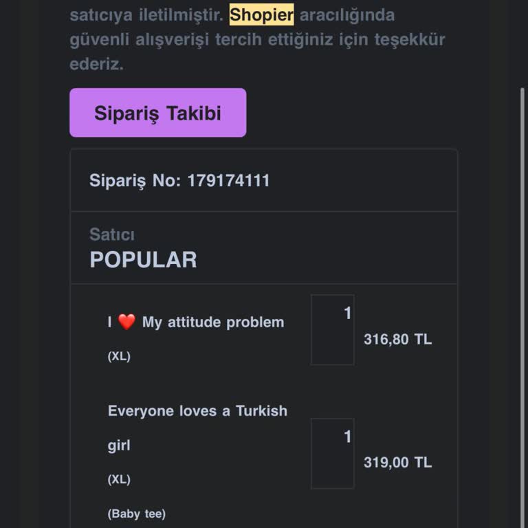 Popular TR Ürünü Göndermedi!