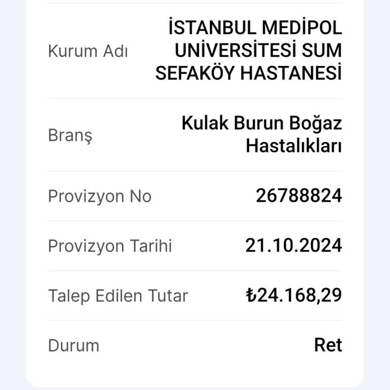 Ameliyat İçin Sigortadan Beklenmedik Ret Yanıtı