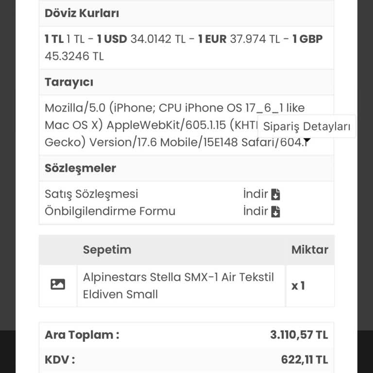 Alpinestars Eldiven İadesinde Gecikme Ve İletişim Sorunu