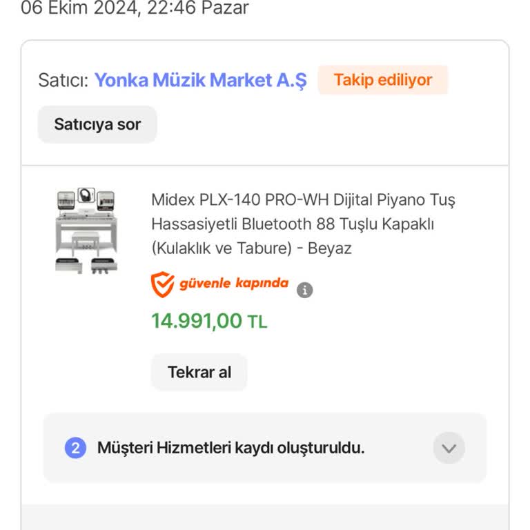 Kargoda Zarar Gören Piyano Ve İade Sorunu