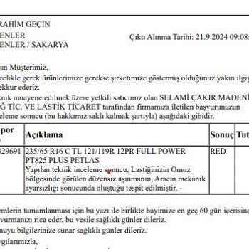 Yeni Lastiklerde Hızlı Aşınma Ve Garanti Sorunu