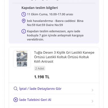 Kargo İade Talebinde Gecikme Ve İletişim Sorunu