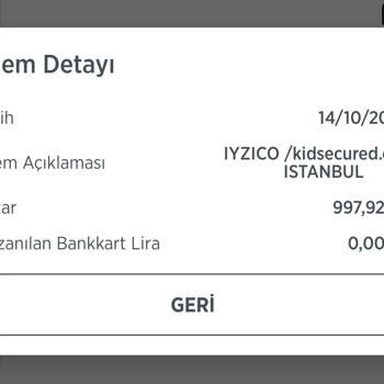Detectico Hiçbir Şekilde Alınan Ödemeler Karşılığında Hizmet Almadım!
