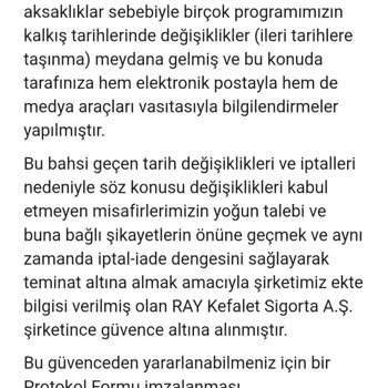 Ertelenen Tur Ve Geri Ödenmeyen Ücret