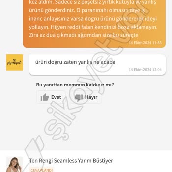 Yanlış Gönderilen Ürün Ve İade Sorunları