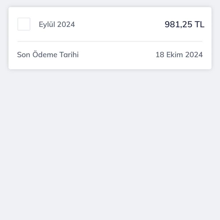 Fatura Tutarındaki Beklenmedik Artış