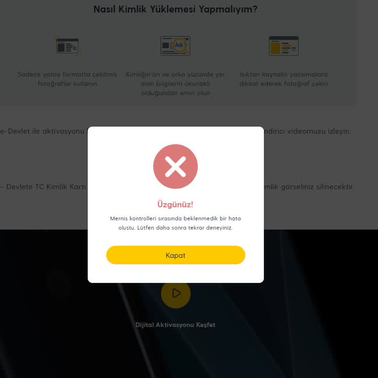 E-sim Aktivasyonunda Mernis Hatası Ve Müşteri Hizmetleri Çaresizliği
