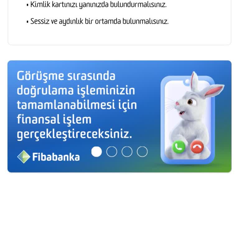 Fibabanka Müşteri Hizmetleri Görüntülü Görüşme Sorunu