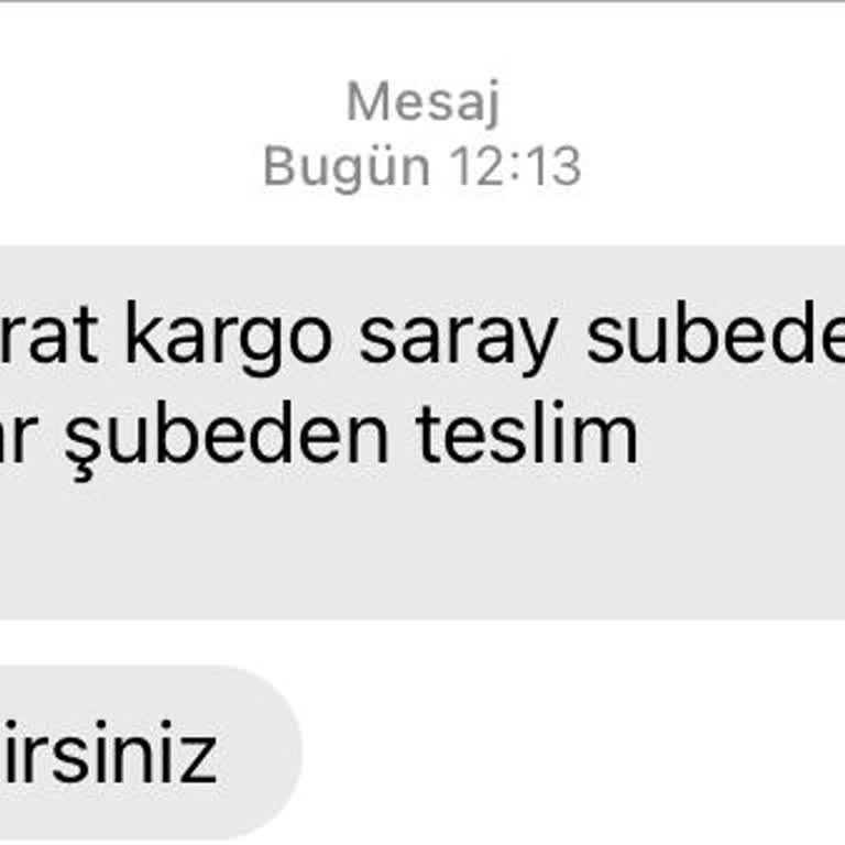 Sürat Kargo Saray Şubesi İlgisizliği Ve Mağduriyet