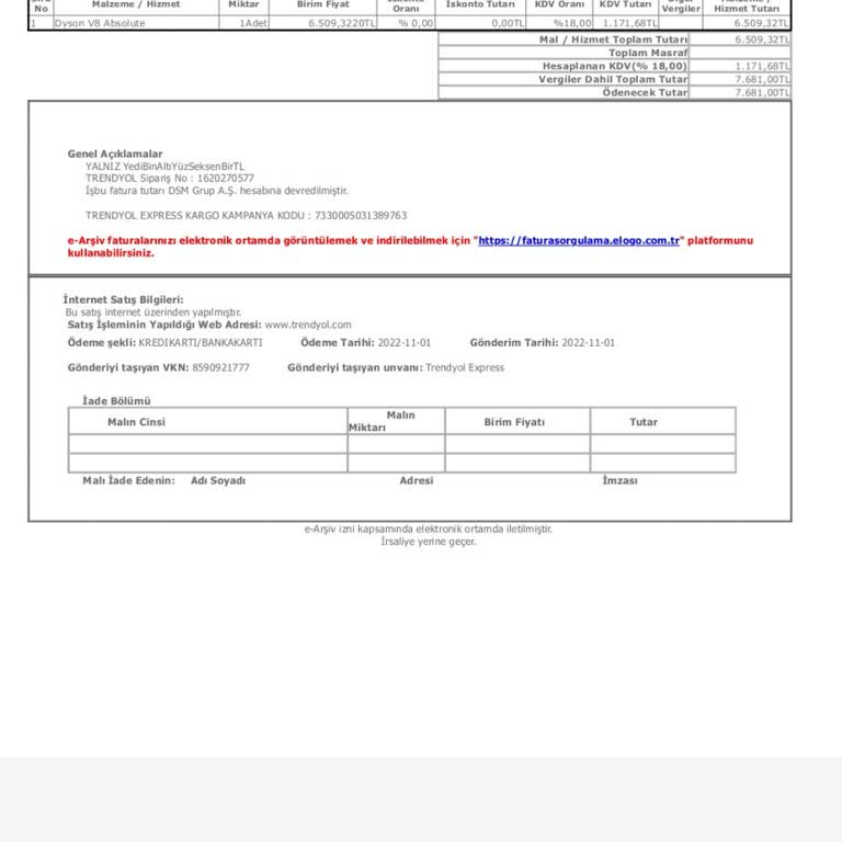 Satürn Firması İle İletişim Sorunu