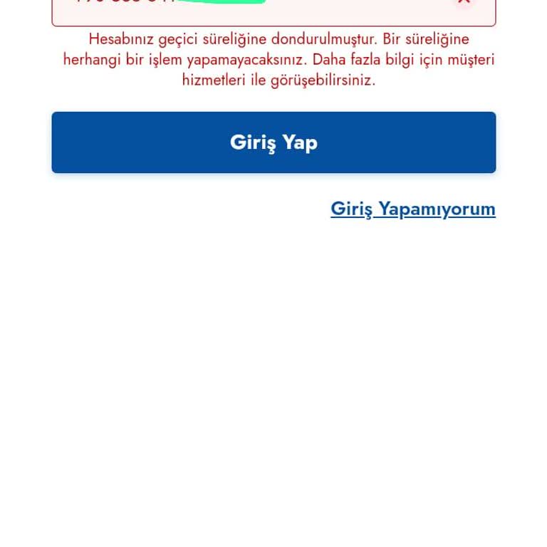 Cepte Şok Uygulamasında Dondurulan Hesap Ve Erişilemeyen Para