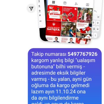 Yanıltıcı Kargo Bilgilendirmesi