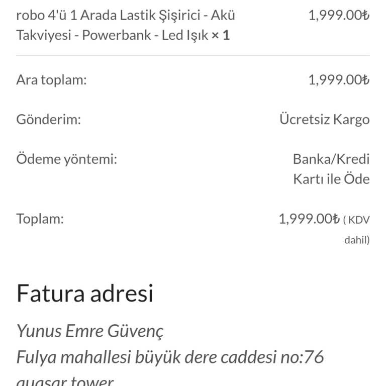 Teslim Edilmeyen Ürün Ve İletişim Sorunları