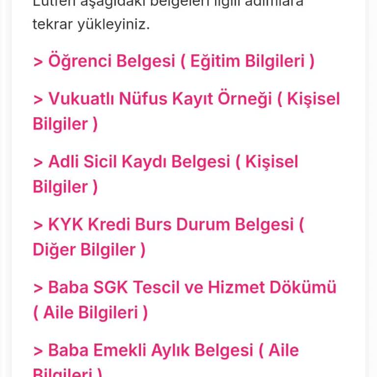 Tev Üniversitesi Burs Sistemi Onay Sorunu