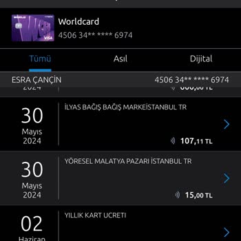 Yıllık Kart Ücreti İadesi Talebi