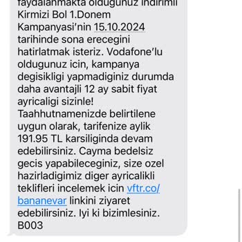 Vodafone'nin Tutarsız Taahhüt Yenileme Politikası
